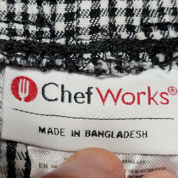 Chef Works B&W Checkered Unisex Chef Uniform Pants - Size XL - Picture 6 of 8